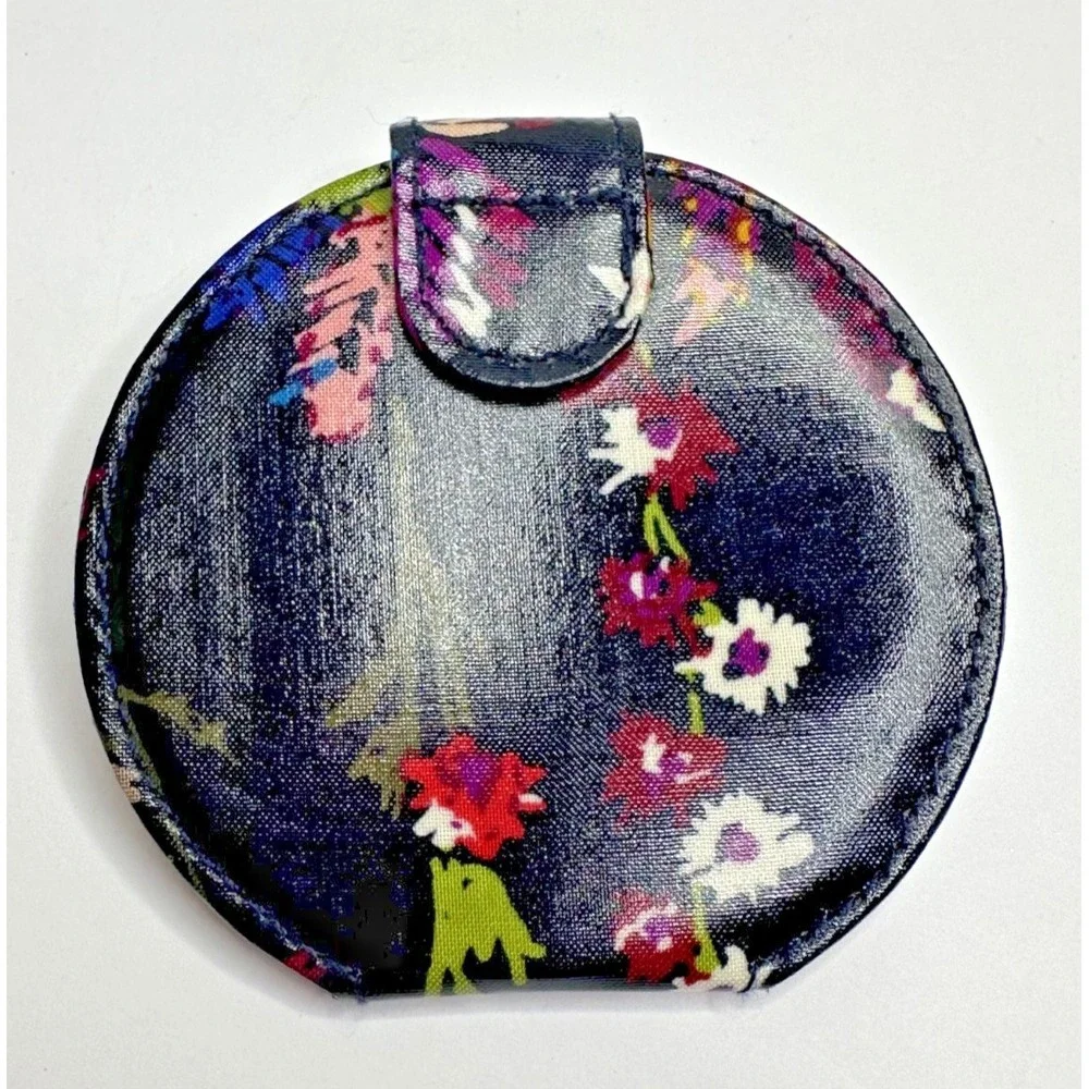 Vera Bradley Mirror for Purse Compact Travel Midnight Wildflowers